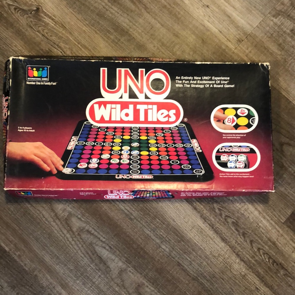 1986 UNO Wild Tiles Board Game